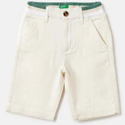United Colors of Benetton Kids Beige Solid Shorts-image-91