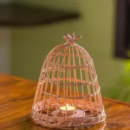 ExclusiveLane 'The Wired Conicals' Handwired Hanging & Table Tea-Light Holder In Iron (9 Inch )-30