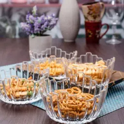 ROXX Transparent Glass Snack Bowls - Set of 4-48