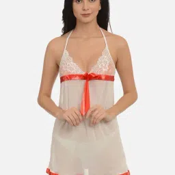 Mod & Shy White Lace Babydoll With G String-picture-34