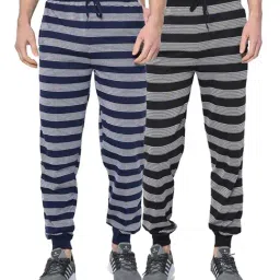 Vimal Jonney Multicolor Cotton Joggers - Pack of 2-picture-41