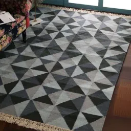 Pequra Blue & Grey Wool XL Carpet - Set of 1-14