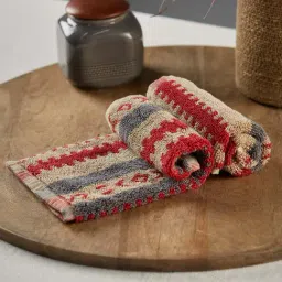 Fabindia 'Raina' Multicolor Cotton 570 GSM Face Towel - Set of 1-22