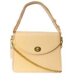 Sugarush Laila Yellow Solid Medium Sling Handbag-image-12