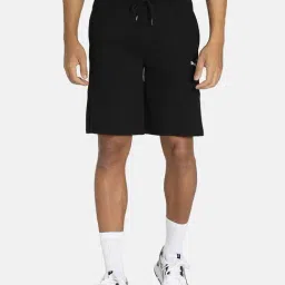 Puma Black Cotton Slim Fit Self Pattern Shorts-picture-10