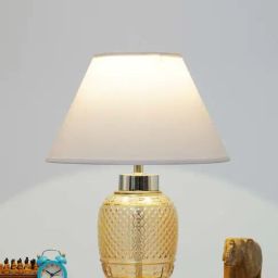 Kapoor E Illuminations 'Sanna' White & Transparent Glass Table Lamp - Set of 1-image-49