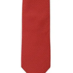 Peter England Red Woven Tie-picture-23