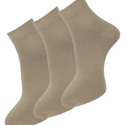 Dollar Beige Cotton Free Size Socks - Pack of 3-23