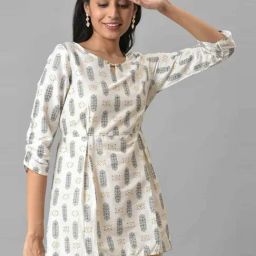 Aurelia White Floral Print Tunic-image-78