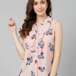 Rare Peach Striped Top-image-40