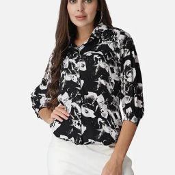 Cation Black Printed Shirt-image-44