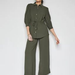 AND Olive Shirt With Pants-image-5