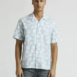 Pepe Jeans Blue Cotton Relaxed Fit Floral Print Shirt-picture-36