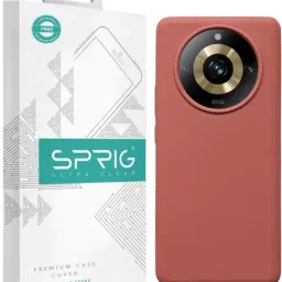 Sprig Liquid Silicone Back Cover for REALME 11 PRO PLUS 5G (Brown)-image-62