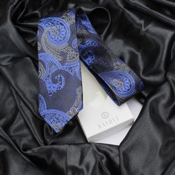 KOVOVE Men Blue & Grey Printed Broad Tie-45
