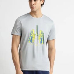 Reebok Grey Regular Fit Printed T-Shirt-picture-27