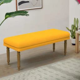 Chumbak Nawaab Sahara Solid Mustard Sheesham Wood Bench-image-61