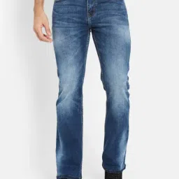 Octave Blue Regular Fit Heavily Washed Jeans-image-75