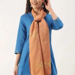 ArtEastri Brown Printed Stole-picture-45
