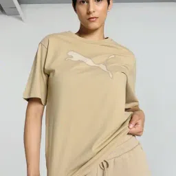 Puma Khaki Cotton Printed Sports T-Shirt-image-31