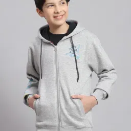 Monte Carlo Kids Grey Melange Printed Full Sleeves Sweatshirt-image-58