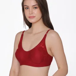 Clovia Maroon Non Wired Non Padded Full Coverage Bra image 3