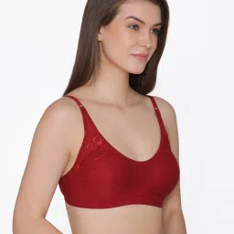 Clovia Maroon Non Wired Non Padded Full Coverage Bra image 4