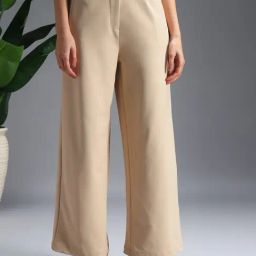 Zastraa Beige Casual Trousers-image-116