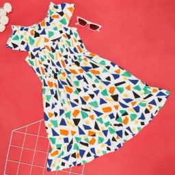 YU by Pantaloons Kids Multicolor Printed Dress-image-6