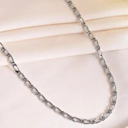 VOJ Silver Plated Stainless Steel Cuban Link Chain-image-79
