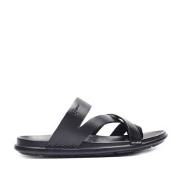 Gabicci Men's Martin Black Cross Strap Sandals-image-16