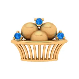 P.C. Chandra Jewellers 22k Yellow Gold Trendy Pc Chra Blue Gemstone Pendant-image-40