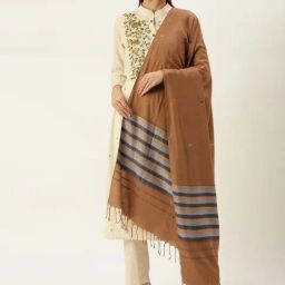 ArtEastri Brown Printed Stole-picture-15