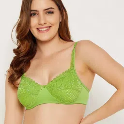 Clovia Green Full Coverage Non-Padded Wireless Bra image 1