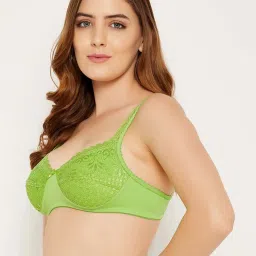 Clovia Green Full Coverage Non-Padded Wireless Bra image 3