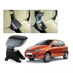 Auto Pearl Grey Leatherette Car Armrest Console Box for Volkswagen Polo, BARM217-image-67