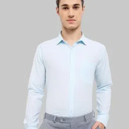 Park Avenue Blue Slim Fit Shirt-image-88