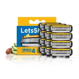 LetsShave Pro 4 Shaving Blades - Pack of 10 + 2 Razor Blades Free (Multicolor)-33