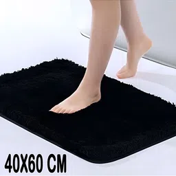 GBL COLLECTION Black Cotton Water Resistant Floor Mat-image-34