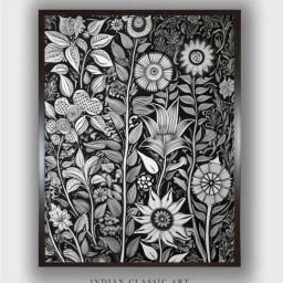 Indian Classic Art Multicolor Canvas Abstract Wall Art-image-95