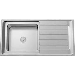 Hekken Single Bowl Kitchen Sink Cub-Ax-Eco Series 40x20x8 inch High Glass Finish Stainless Steel, hék-Cub-Ax-10050A-image-63