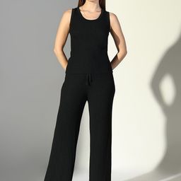 SHOWOFF Round Neck Top With Trousers Co-Ords-image-83