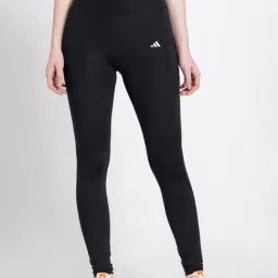 adidas Black Mid Rise Sports Tights-picture-3