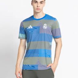 Adidas Blue Regular Fit Printed Jersey-image-59