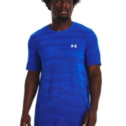 Under Armour Blue Muscle Fit Printed Sports T-Shirt-image-18