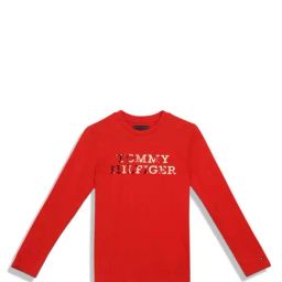 Tommy Hilfiger Boys Orange Solid Regular T-Shirt-picture-10