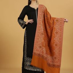 La Vastraa Ethnic Motifs Woven Design Shawl-image-16