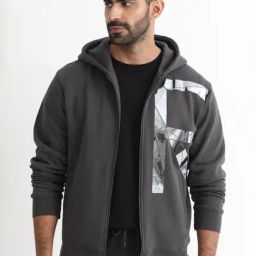 Rare Rabbit Grey Regular Fit Graphic Sweatshirt-image-70