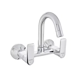 CERA RUBY Basin Mixer Quarter Turn Wall Mount Chrome Plating Chrome, F1005502-12