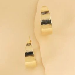 Sohi Minimal Midi Golden Stud Earrings for Women & Girls-image-7